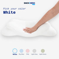 Ergonomic sleep pillow in White