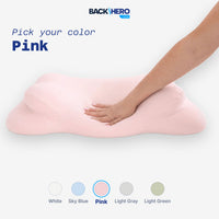 Ergonomic sleep pillow in Pink