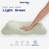 Ergonomic sleep pillow in Light Green