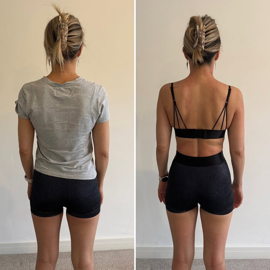 Customer before and after