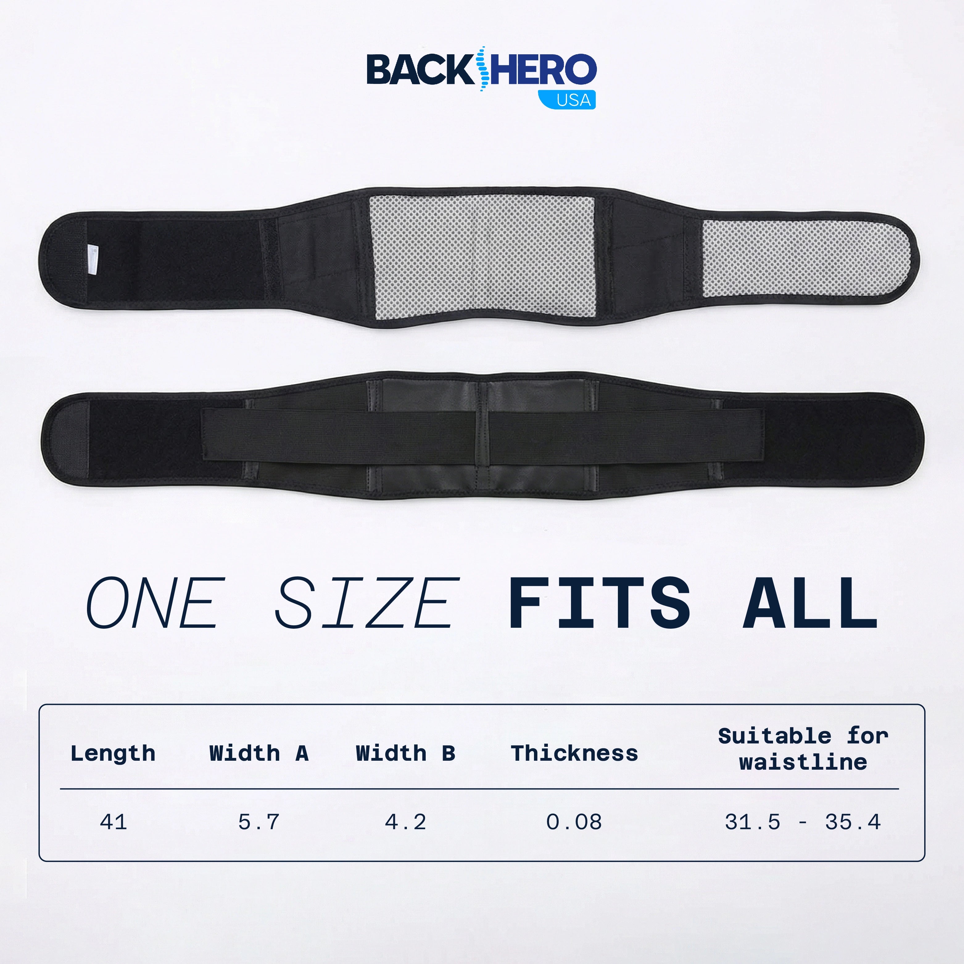 Back Hero USA Tourmaline Lumbar Support Belt