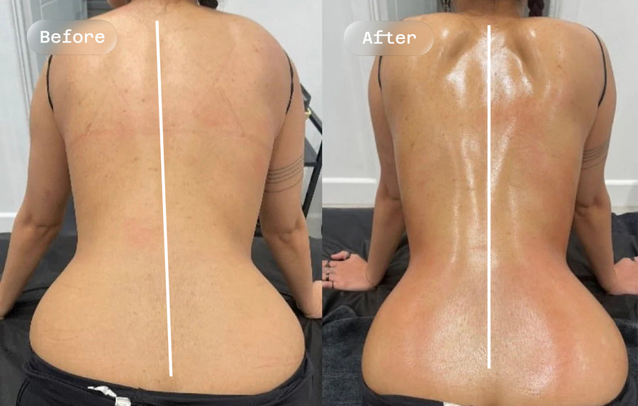 Customer before and after