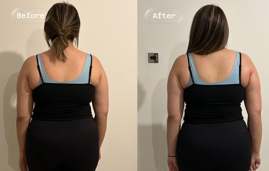 Customer before and after