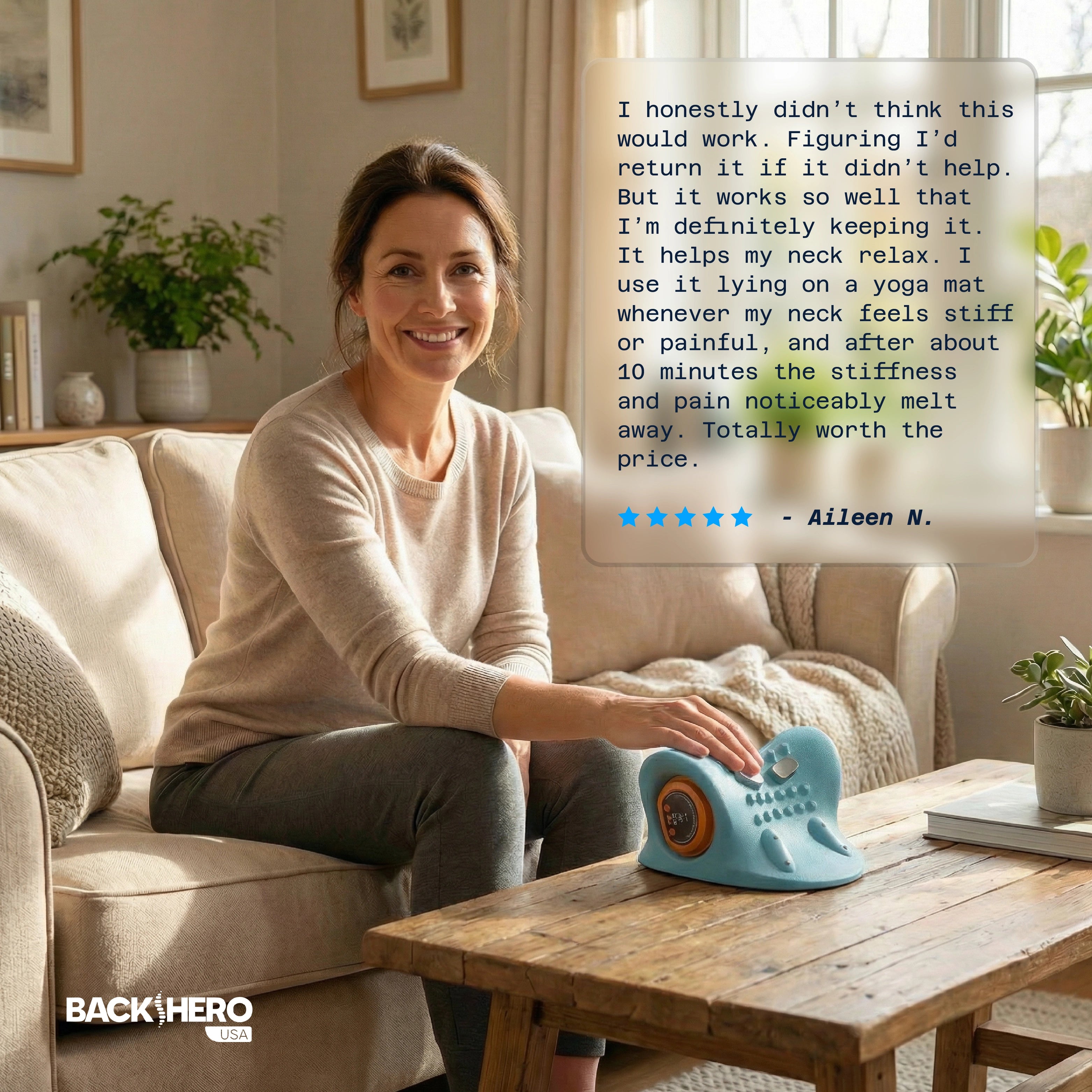 Back Hero USA Pain Relief Neck Massager with Heat