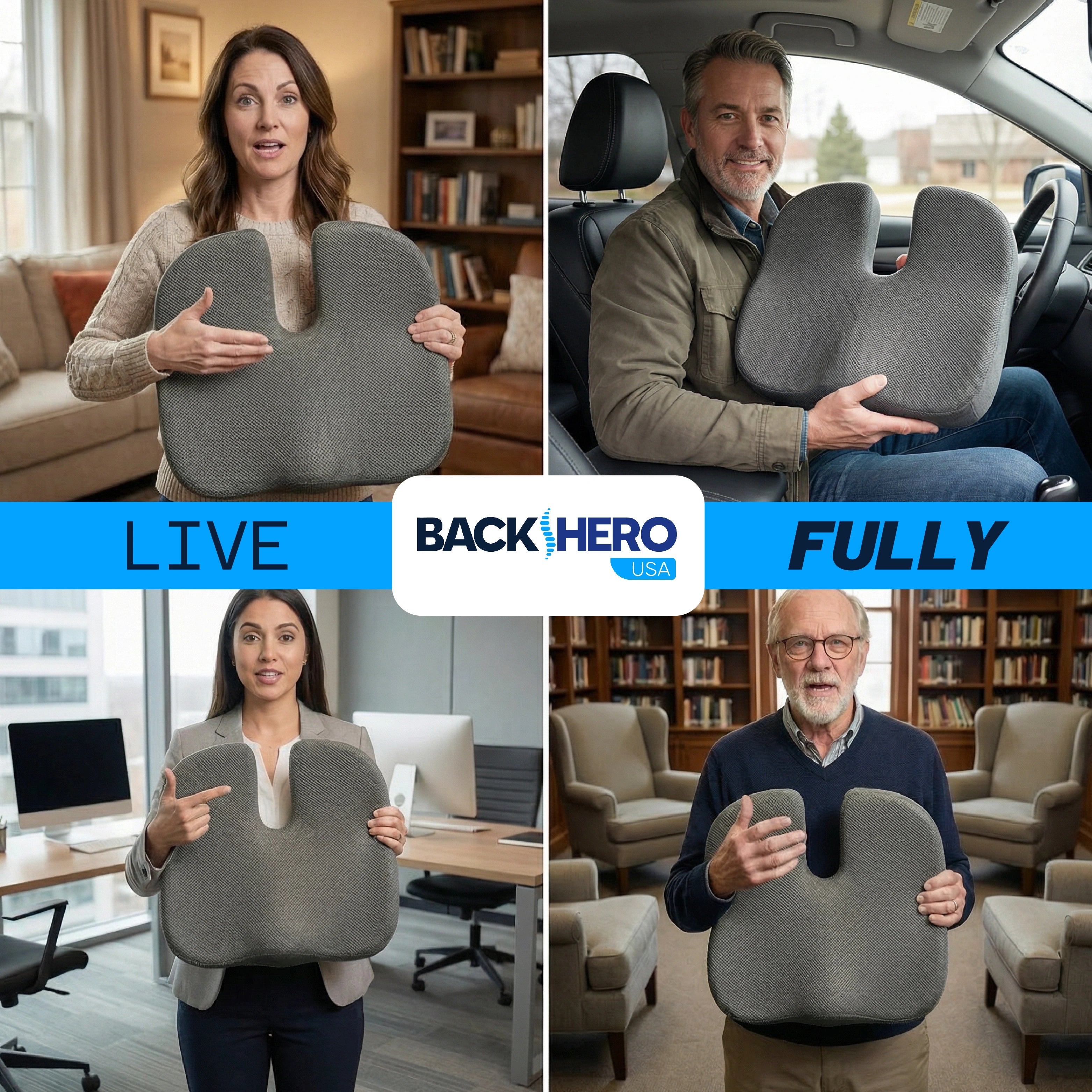 Back Hero USA Pressure Relief Seat Cushion