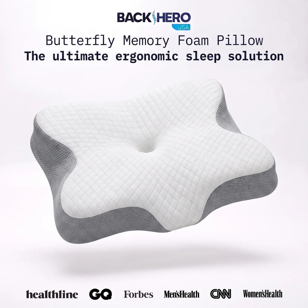 Back Hero USA Butterfly Memory Foam Neck Pillow