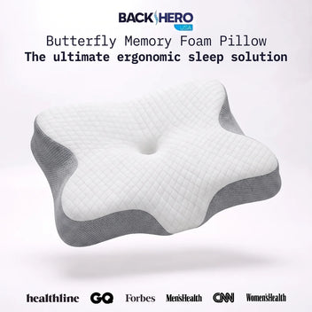 Back Hero USA Butterfly Memory Foam Neck Pillow