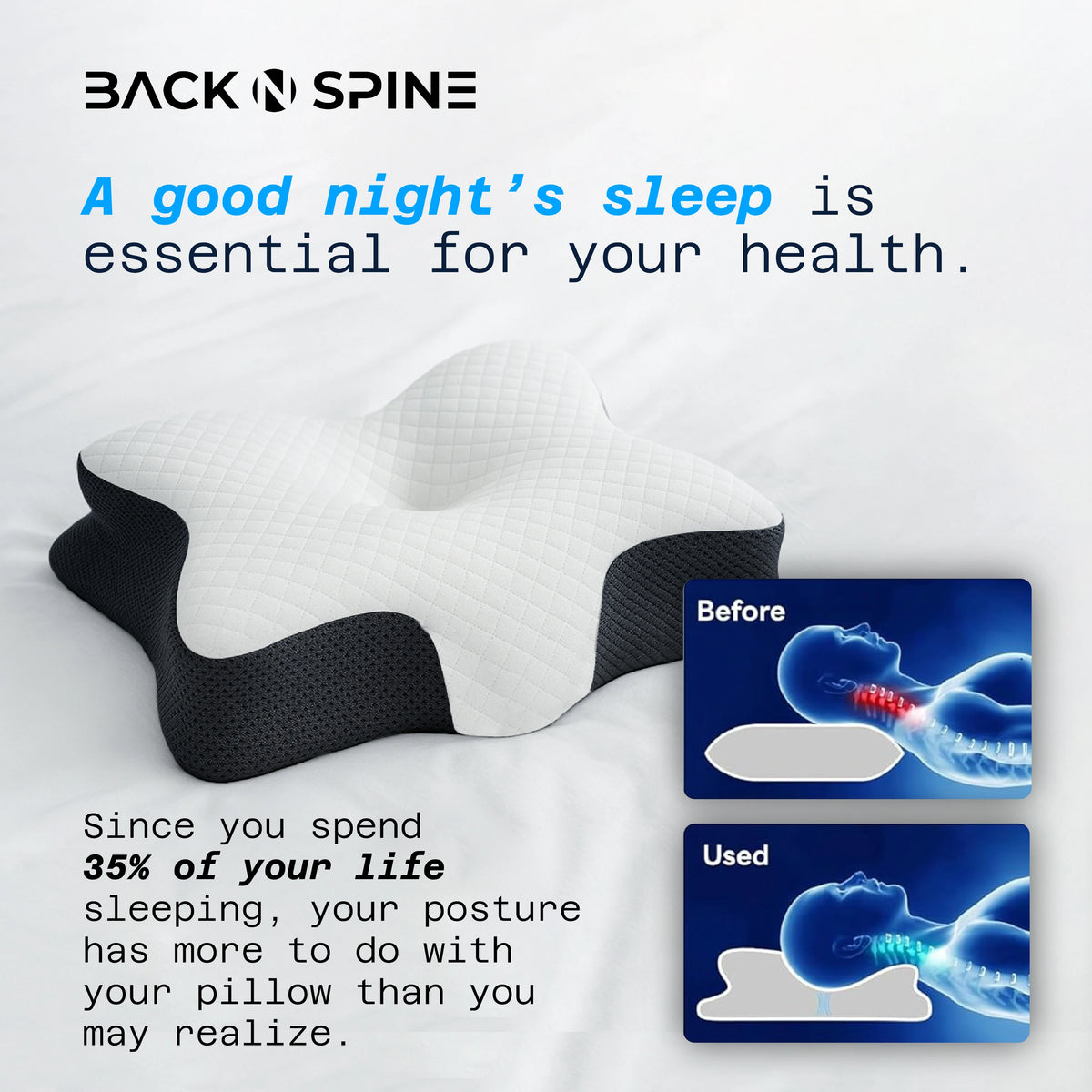 Back Hero USA Butterfly Memory Foam Neck Pillow