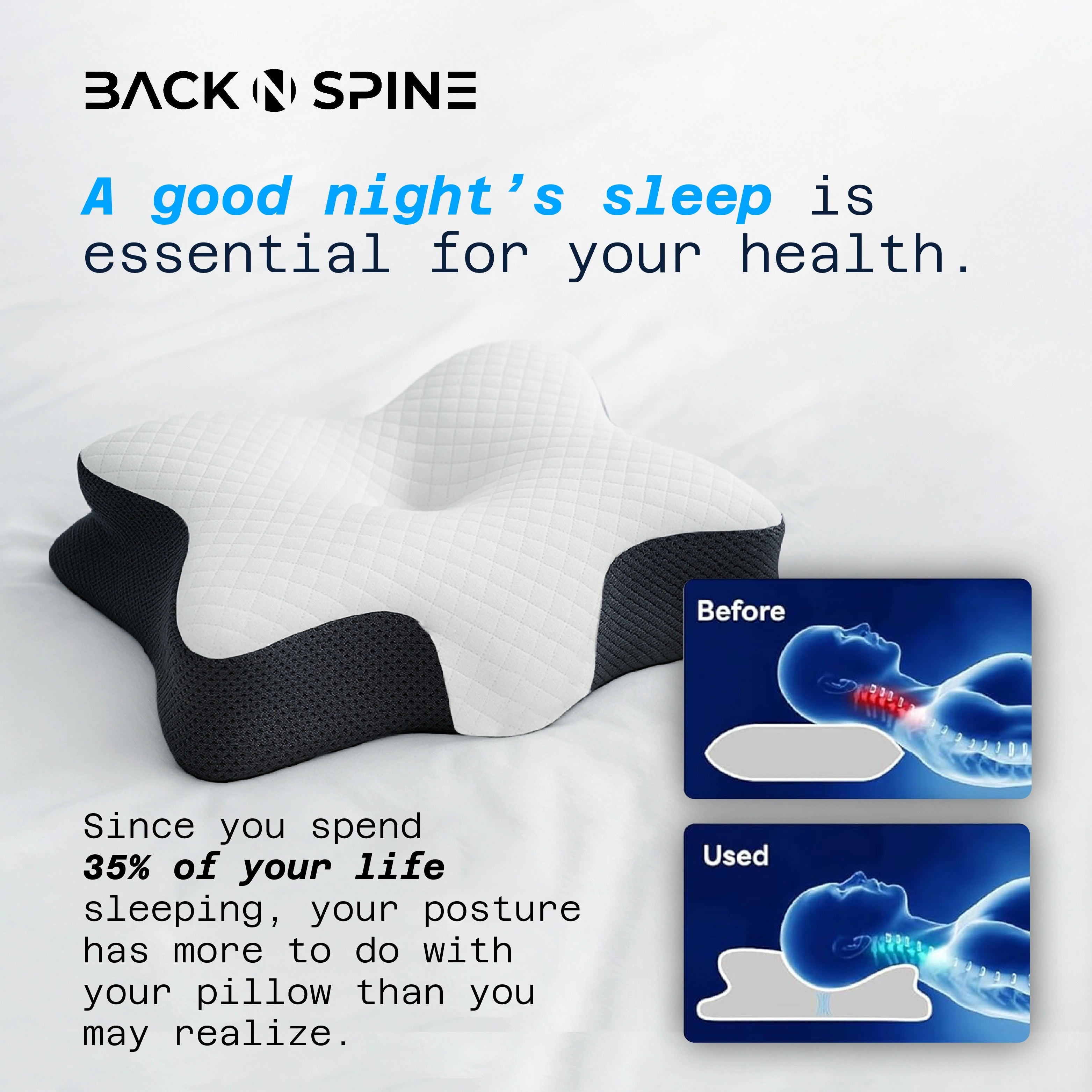 Back Hero USA Butterfly Memory Foam Neck Pillow