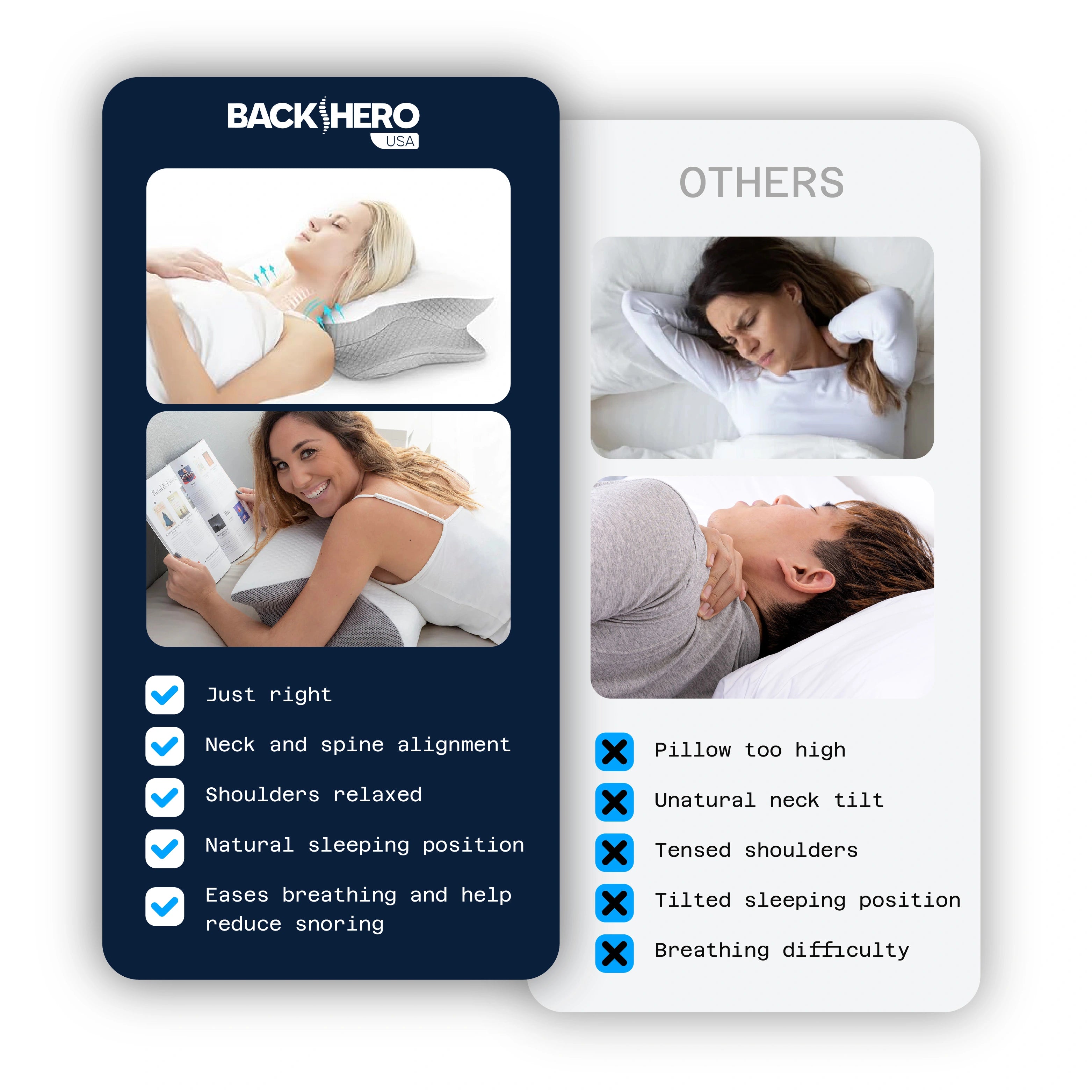 Back Hero USA Butterfly Memory Foam Neck Pillow