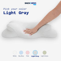 Ergonomic sleep pillow in Light Gray