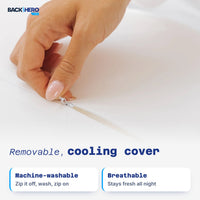 Removable cooling cover with zipper