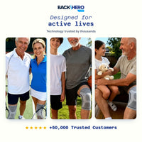 Active adults and grandparents wearing the Limitless Knee Pro knee brace in everyday life