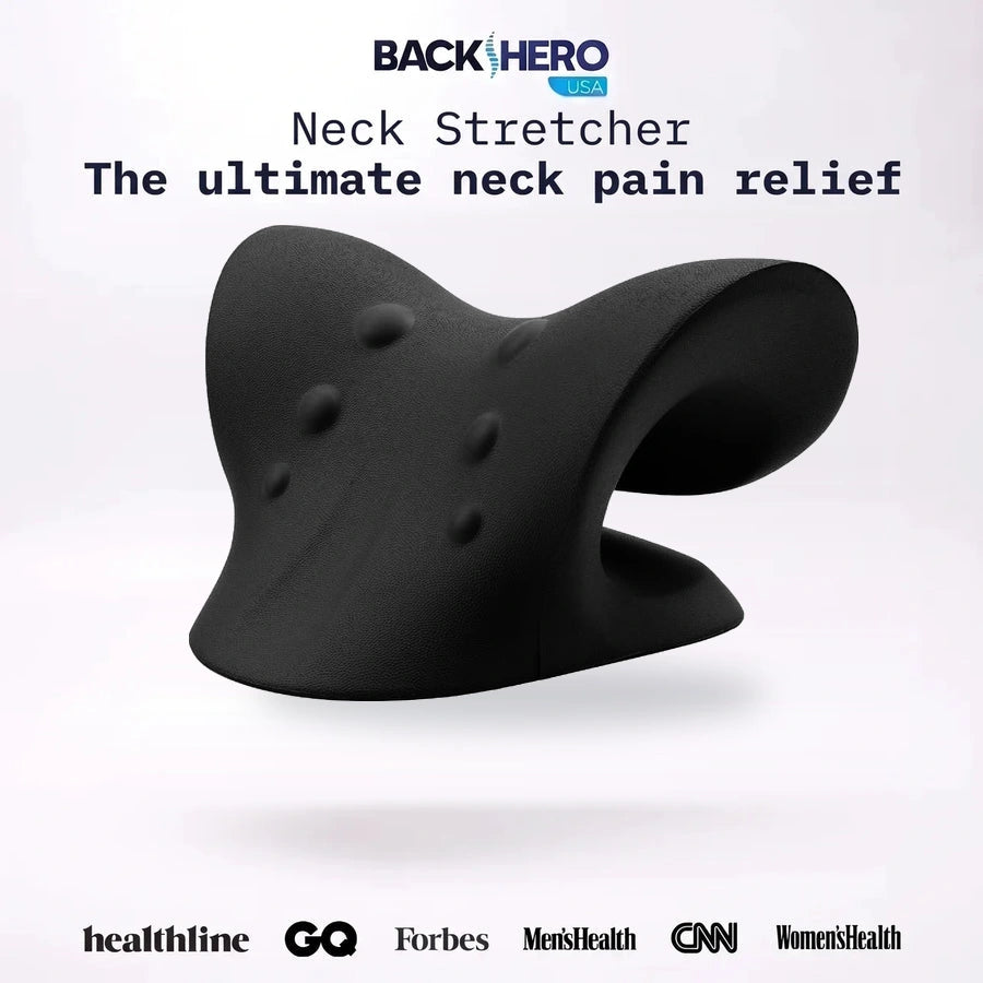 Back Hero USA Neck Stretcher in black — the ultimate neck pain relief