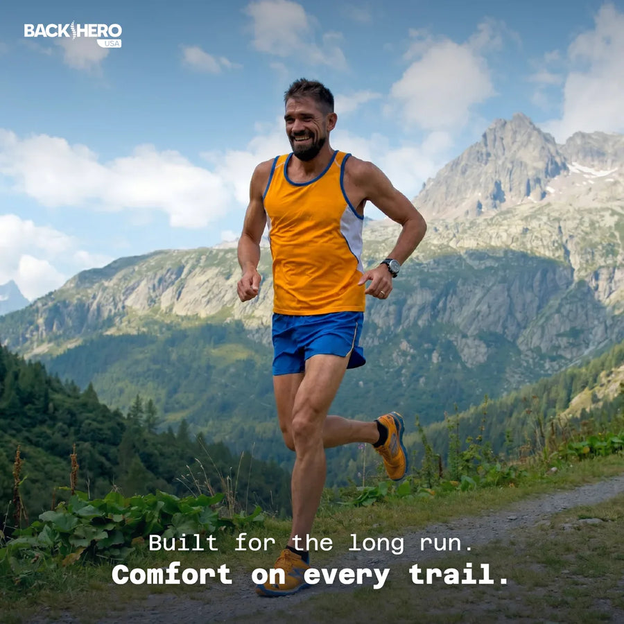 Runner on a mountain trail