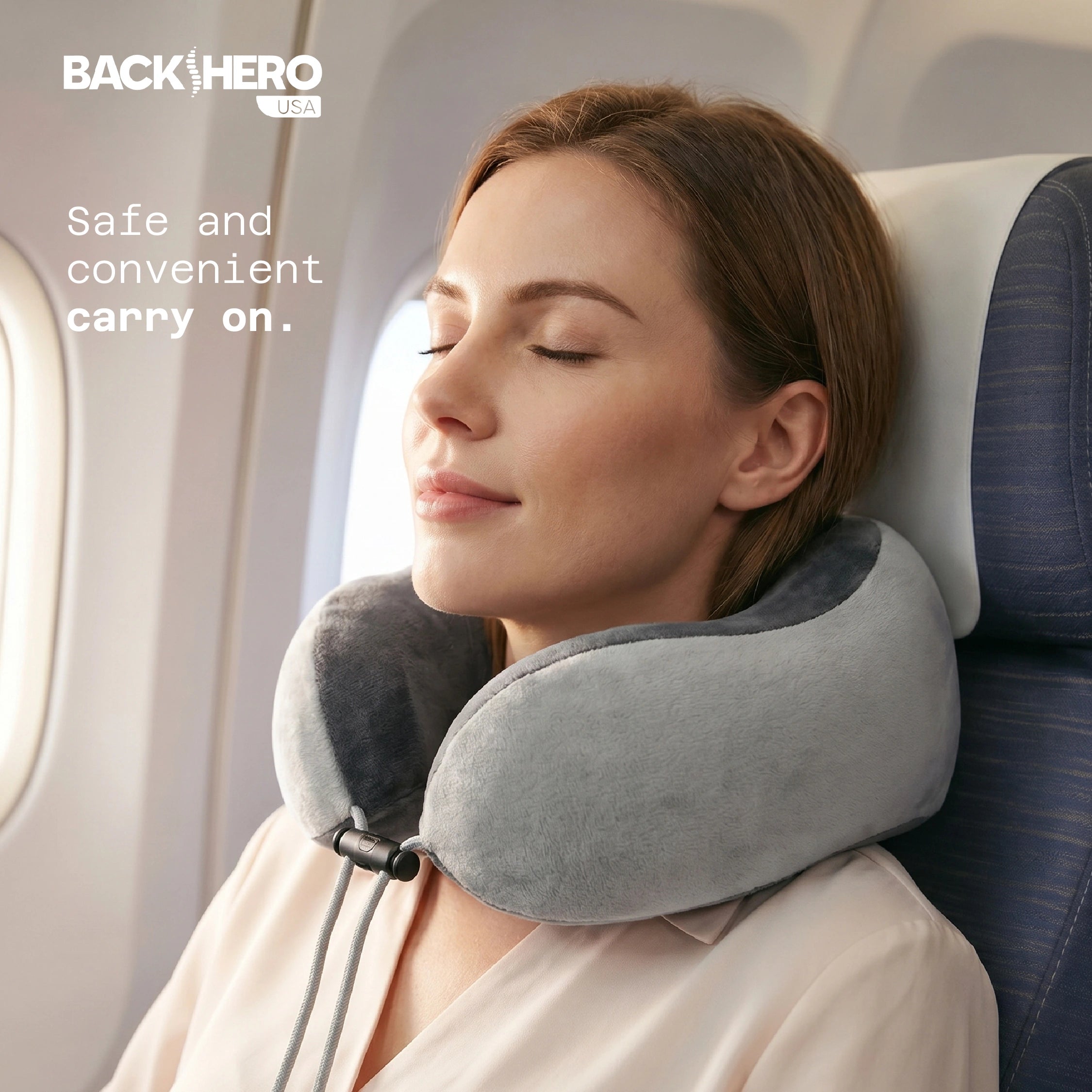 Back Hero USA Travel Neck Massage Pillow – Pain Relief