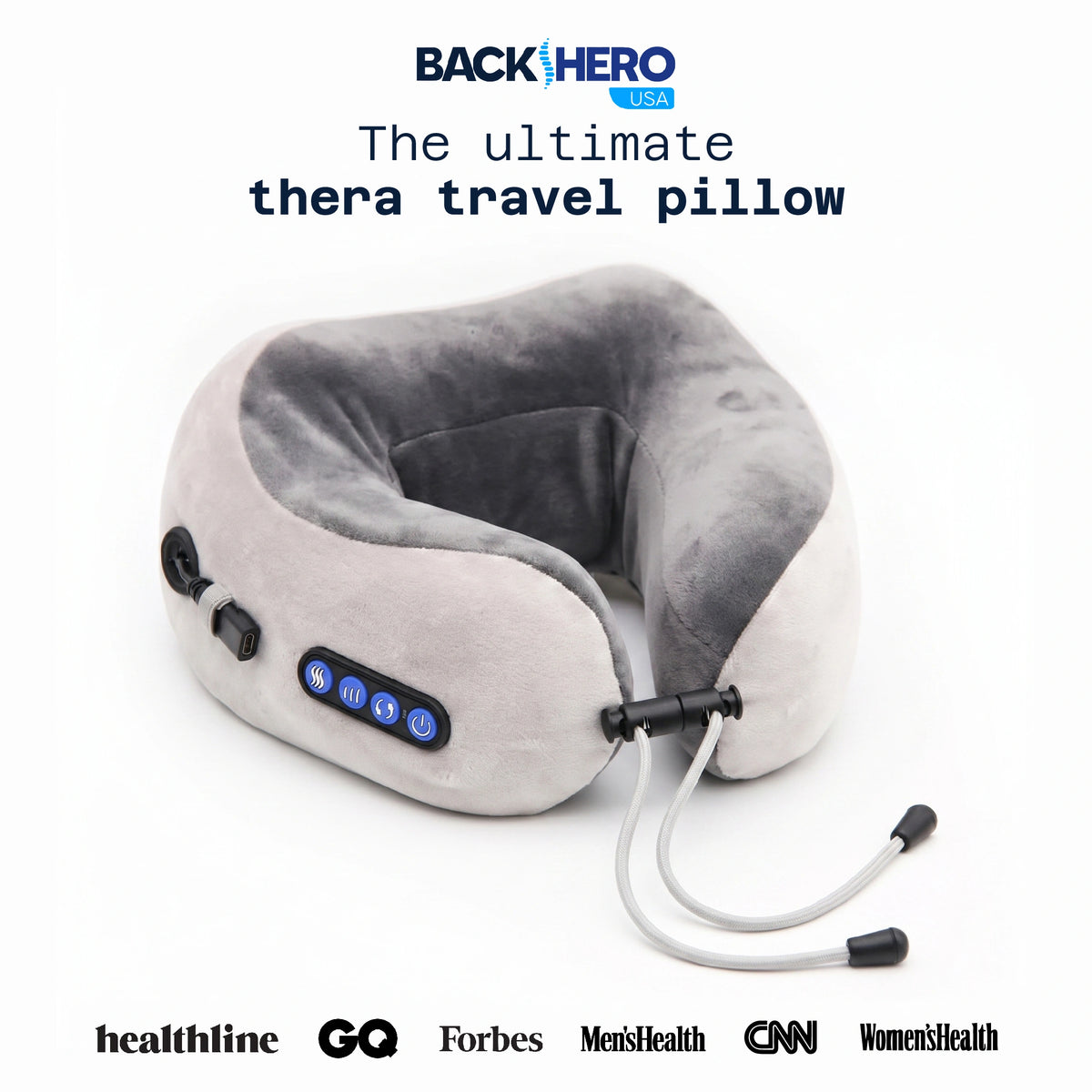 Back Hero USA Travel Neck Massage Pillow – Pain Relief